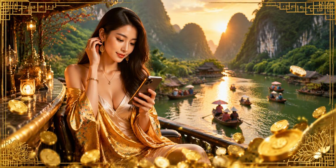 Người dùng tại Ninh Bình sử dụng casino mobile giữa khung cảnh thiên nhiên